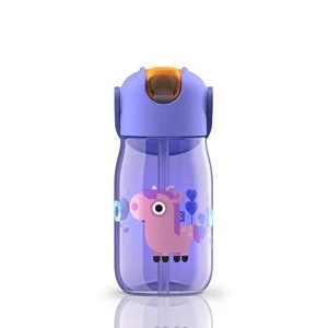 image of Zoku Zoku Kids Flip Straw Bottle Purple