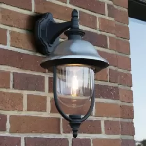 image of Parma Outdoor Classic Lantern Down Light Black+Stainless Steel, IP43