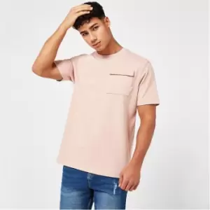 image of Firetrap Slub T Shirt Mens - Pink