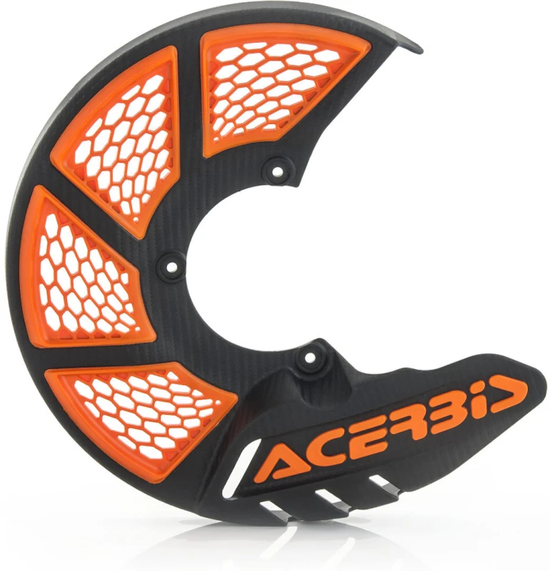 Image of 0021846.313 - Acerbis X-Brake 2.0 Front Vented Disc Cover - Black/ Orange 0021846.313