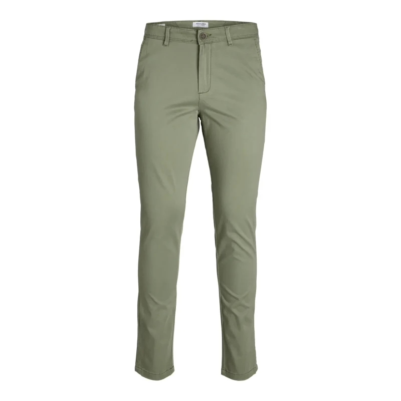 Image of Jack and Jones Slim Stretch Chino Trousers - Green Green 30 R