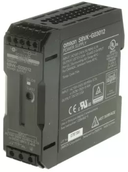 Image of Omron S8VK-G Switch Mode DIN Rail Power Supply 85 264V ac Input, 12V dc Output, 2.5A 30W