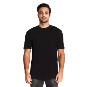 Image of Next Level Mens Long Body Cotton T-Shirt (L) (Black)
