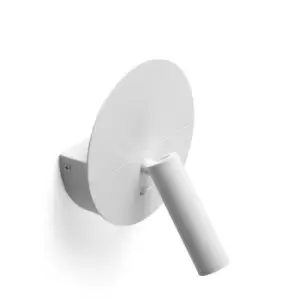 Image of Duas LED Matt White Reader Wall Lamp With Usb
