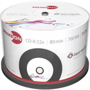 image of Primeon 2761107 Blank CD-R 80 700 MB 50 pc(s) Spindle Vinyl, Printable