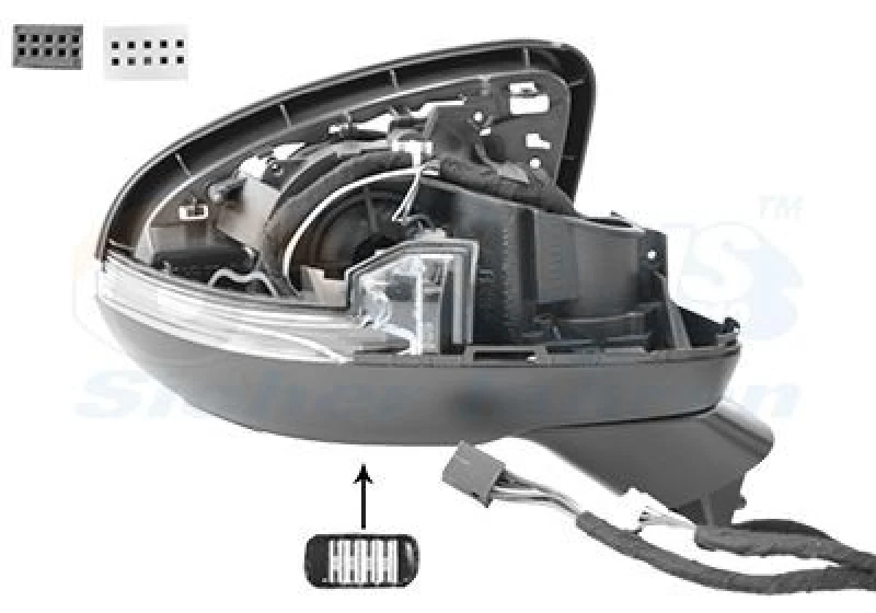 Image of VAN WEZEL Wing mirror VAN WEZEL 2946860