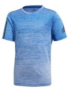 Image of Adidas Youth Boys Training Gradient Tee - Blue