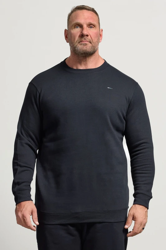 Image of BadRhino BadRhino Men Crew Neck Sweatshirt in Dark Navy Size: X-Large Dark Navy 1XL Male 5063589363183