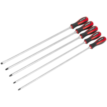 image of Sealey 5 Piece Extra Long Hammer Through Screwdriver Set