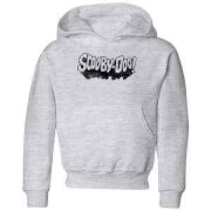 Image of Scooby Doo Retro Mono Logo Kids Hoodie - Grey - 11-12 Years