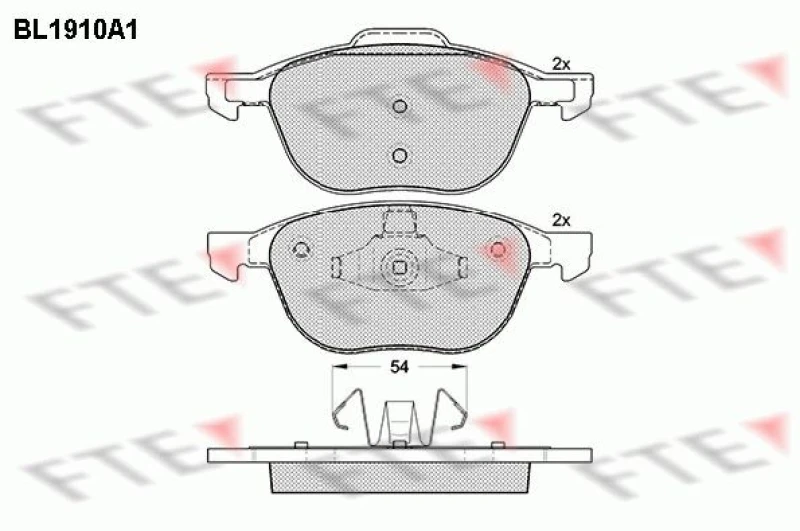 Image of Brake pad set FTE 9010499