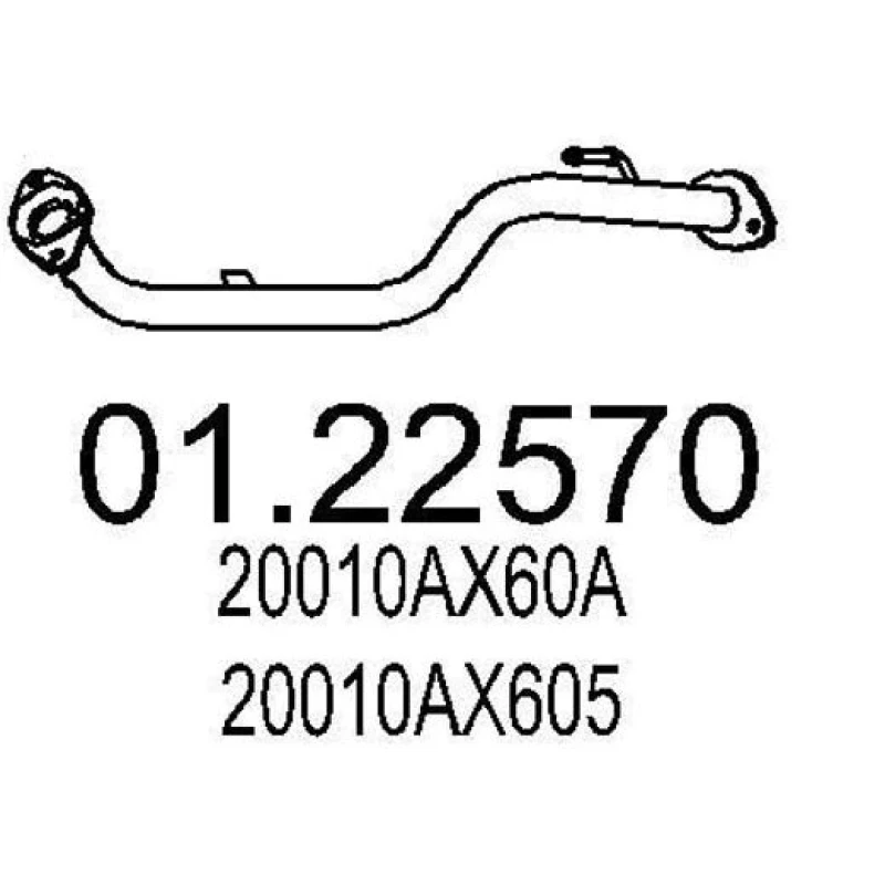 Image of MTS 01.22570 Exhaust Pipe Front, Length: 800mm Exhaust Pipe (17)