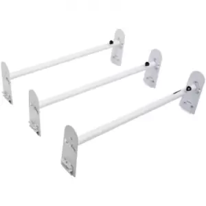 Image of VEVOR Van Roof Ladder Rack, 3 Bars Alloy Steel Roof Racks, 340 kg Capacity Rain-Gutter Roof Rack, Adjustable Length 40.2" to 74.8", Van Ladder Rack Co