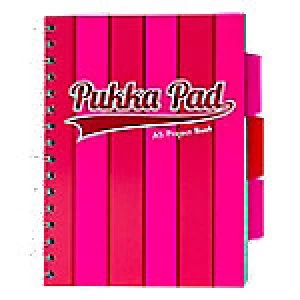 image of Pukka Pad Project Book Vogue A5 Ruled Pink Pack of 3