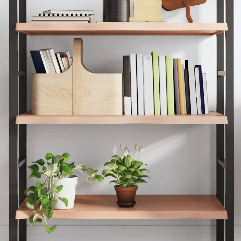 Image of VIDAXL Vidaxl - Wall Shelf Light Brown 100x40x(2-4) cm Treated Solid Wood Oak 8720845814052