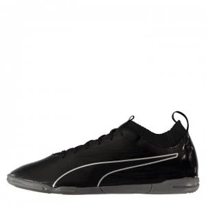 image of Puma evoKNIT Indoor Football Trainers - Triple Black