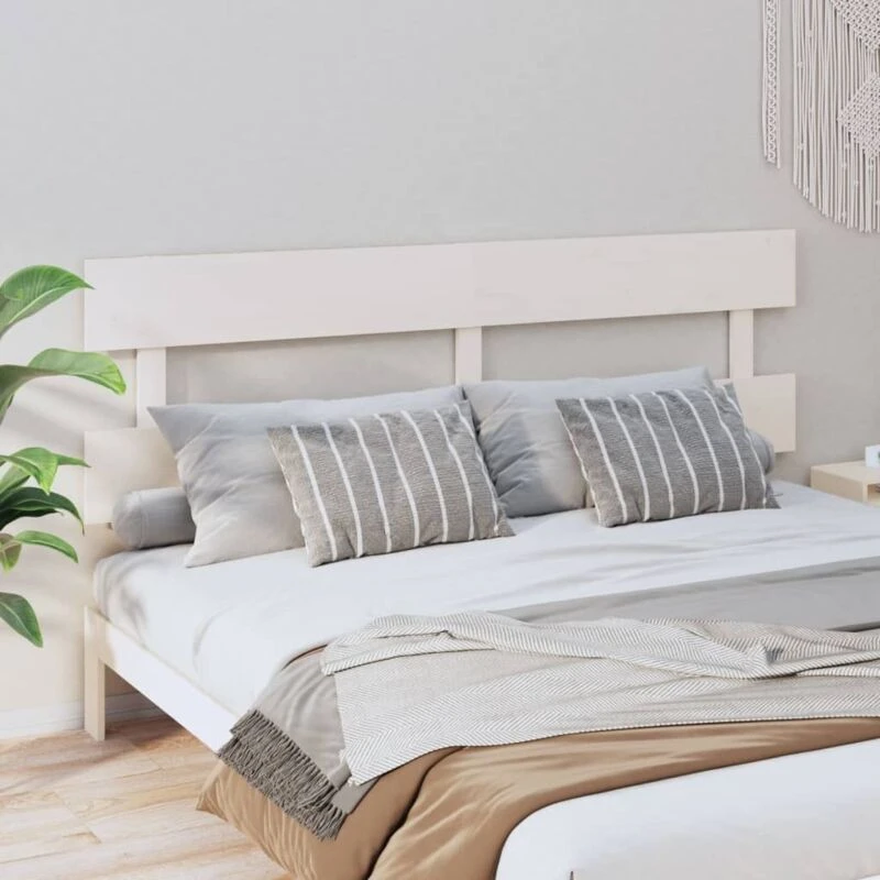 Image of VIDAXL Bed Headboard White 204x3x81cm Solid Wood Pine Vidaxl 8720287009726