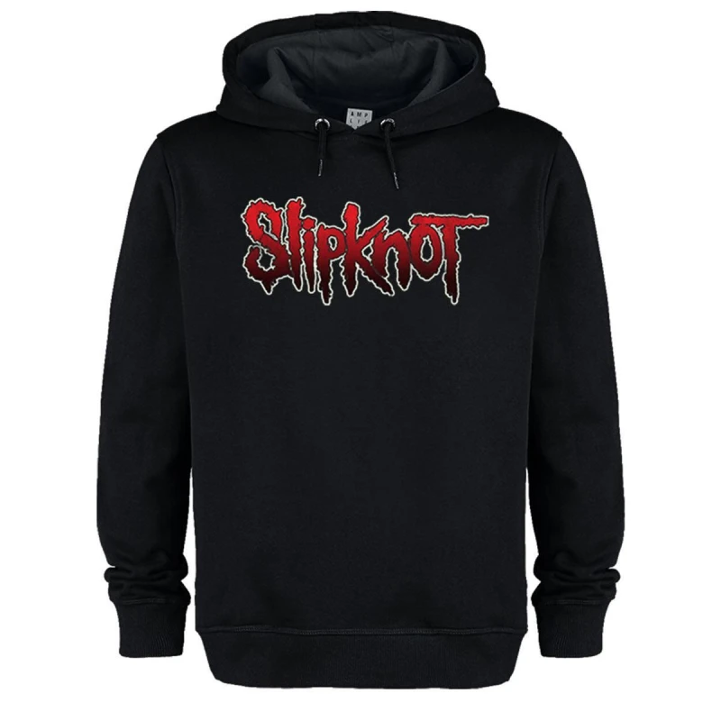 Image of Amplified Amplified Men Slipknot Logo Hoodie in Black Size: X-Small Black XS Male 5063470713363