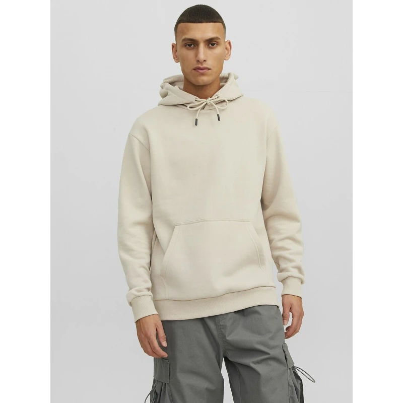 Image of jack & jones Bradley Hoodie Cream Polyester XL