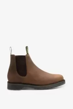 image of 'McCauley' Oiled Nubuck Leather Chelsea Boot - Goodyear welted PVC soles