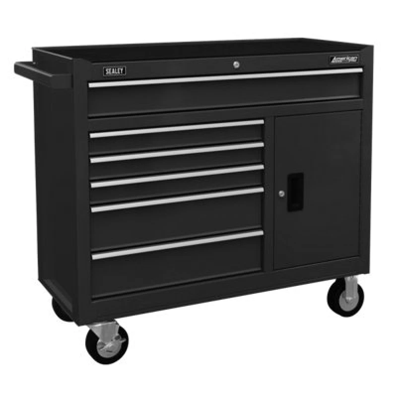 Image of Sealey American Pro 6 Drawer Tool Roller Cabinet AP4106B Colour: Black