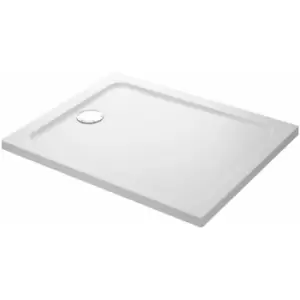 Image of Mira Low Profile Rectangular Shower Tray Bathroom 0 Upstands White 1700x760mm - White