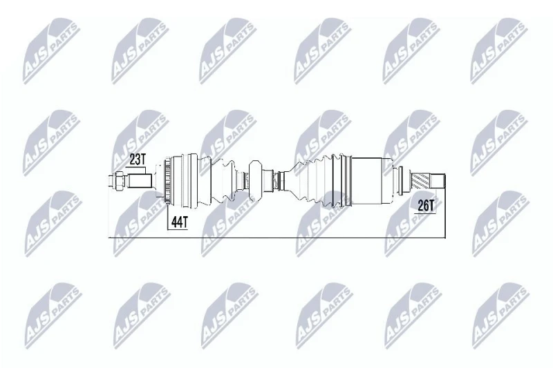 Image of NTY NPW-RE-017 Drive shaft Manual Transmission, Front Axle Left Drive Shaft (13)