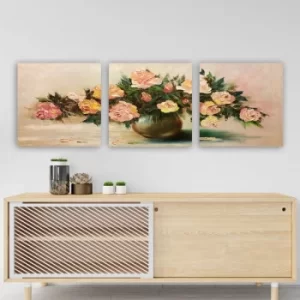 Image of PCCKM1 Multicolor Decorative Canvas Painting (3 Pieces)