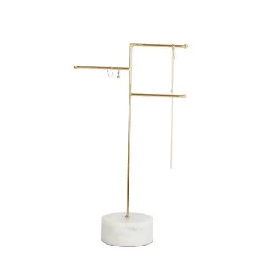 image of Sass & Belle Brass & Marble Jewellery Stand