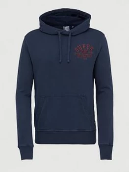 Image of Superdry Superstate Hoodie, Navy Size M Men