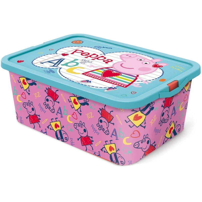 Image of Peppa Pig Set Of 2 Peppa Pig Storage Boxes Bright Pink