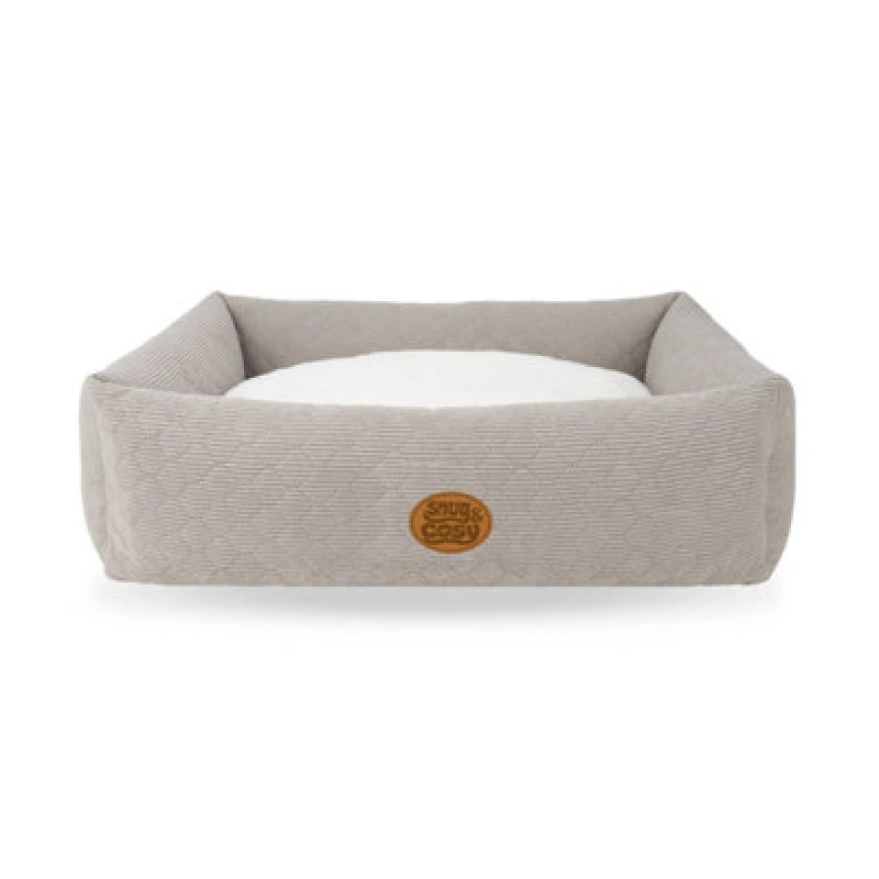 Image of Snug & Cosy Pets Snug And Cosy Pets Lush Dog Bed Bedding Sofa Reversible Rectangle Mink Small 64 Cm