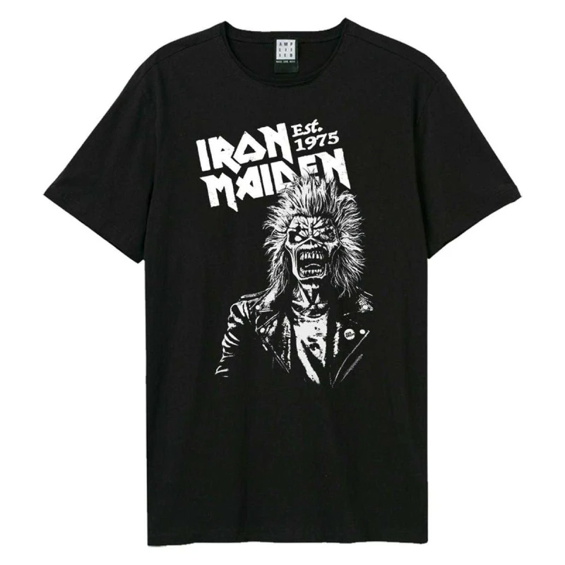 Image of Amplified Amplified Men 50th One Eddie Iron Maiden T-Shirt in Black Size: X-Small Black XS Male 5063852065820