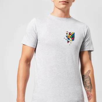 image of Rubik's Smash Cube Mens T-Shirt - Grey - XS - Grey