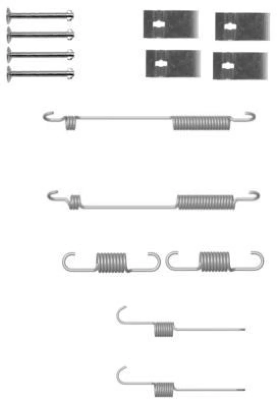 Image of HELLA Brake shoe fitting kit HELLA 8DZ 355 200-941