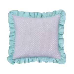 image of Helena Springfield Ness Cushion 45cm x 45cm, Duckegg and Pink