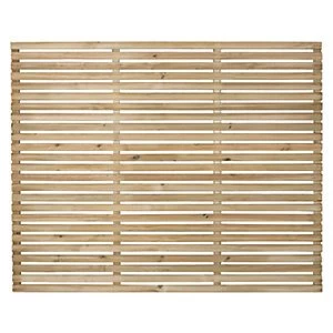 Image of Forest Garden Single Slatted Fence Panel 6 x 5ft 5 Pack