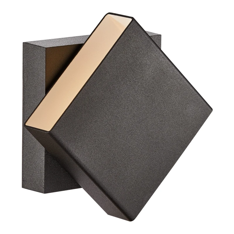Image of Nordlux Modern Outdoor Wall Light Black Aluminium Intergrated LED 360 Shade - Mains Powered, IP54 Black Unisex