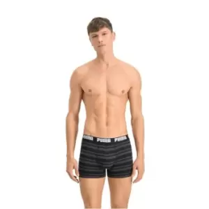 image of Puma 2 Pack Her Stripe Boxers Mens - Black