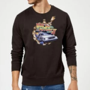 image of Back To The Future Clockwork Sweatshirt - Black