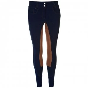 image of Hy Performance Badminton Breeches - Denim Look