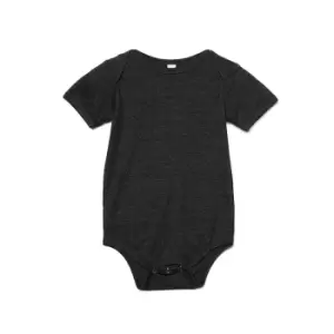 image of Bella + Canvas Baby Jersey Short Sleeve Onesie (18-24 Months) (Dark Grey Heather)