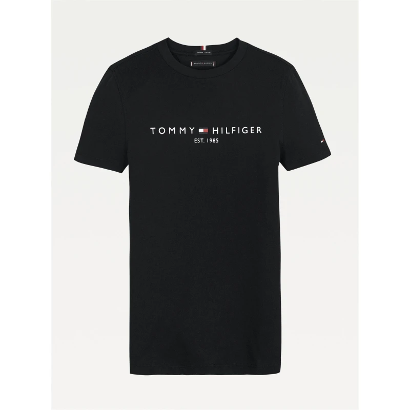 Image of Tommy Hilfiger Essential T Shirt Juniors Black BDS unisex 12 Yrs