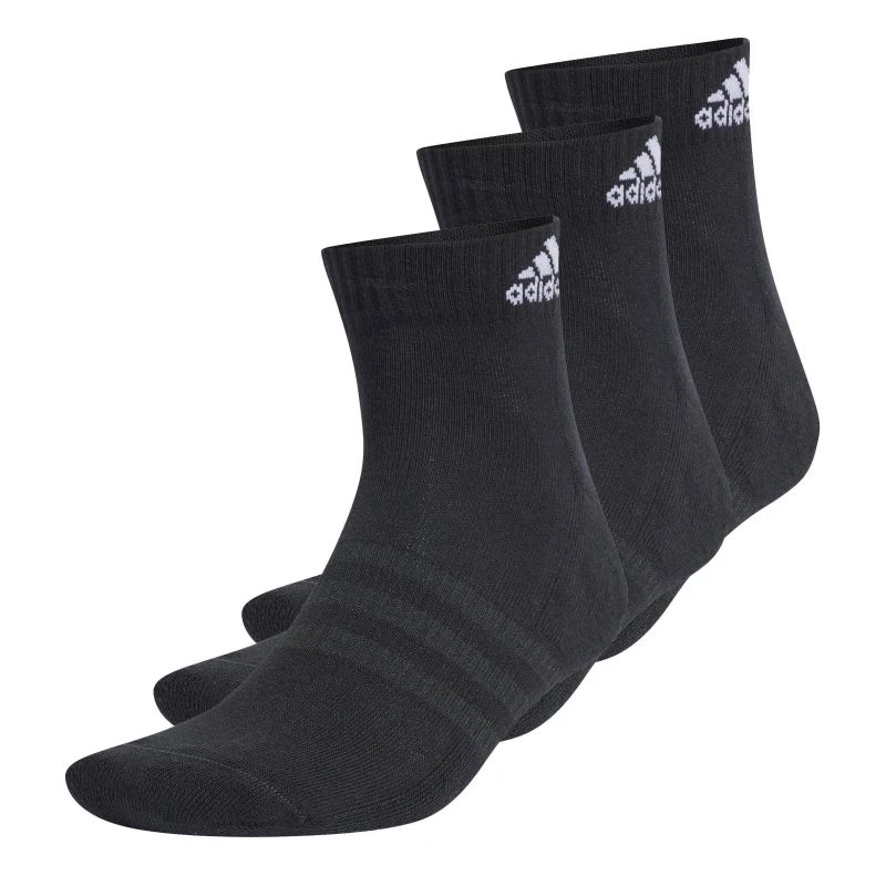 Image of adidas Ankle Socks 3 Pack Quarter Socks 6.5-8 Black 41249703050