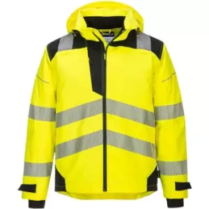 Image of Portwest PW360YBR4XL - sz 4XL PW3 Extreme Breathable Rain Jacket Yellow/Black - Yellow/Black