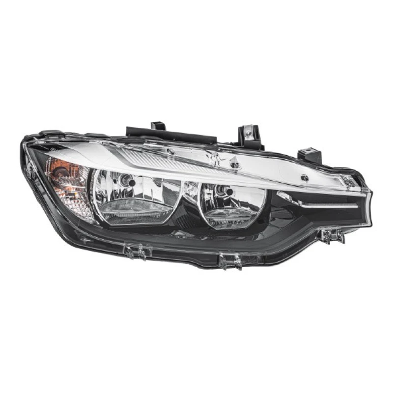 Image of HELLA 1EG 012 101-921 Headlights H7/H7, Right, with motor for headlamp levelling, Halogen Headlight (259)