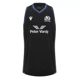 Macron Scotland Rugby 6 Nations Basketball Singlet 2023 2024 Adults - Black