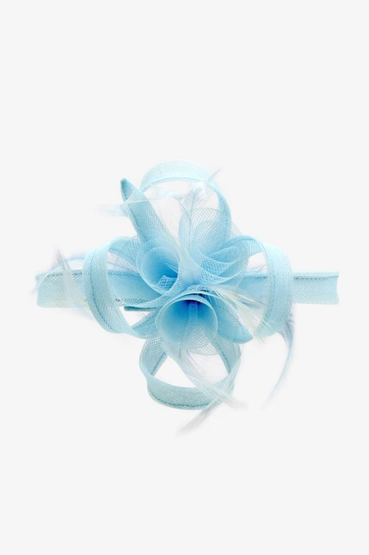 Image of Jon Richard Womens Small Sky Blue Clip Fascinator Blue Female One Size