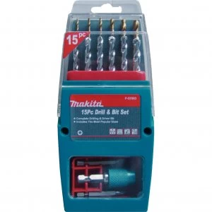 image of Makita 15 Piece Drill Screwdriver Bit Set