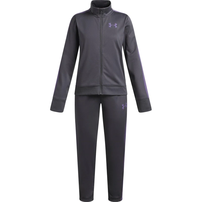 Image of Under Armour UA Knit Tracksuit Girls Castle/Purple female 7 - 8 Years (S)